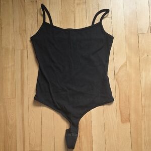 Madewell Ribbed Spaghetti-Strap Thong Bodysuit